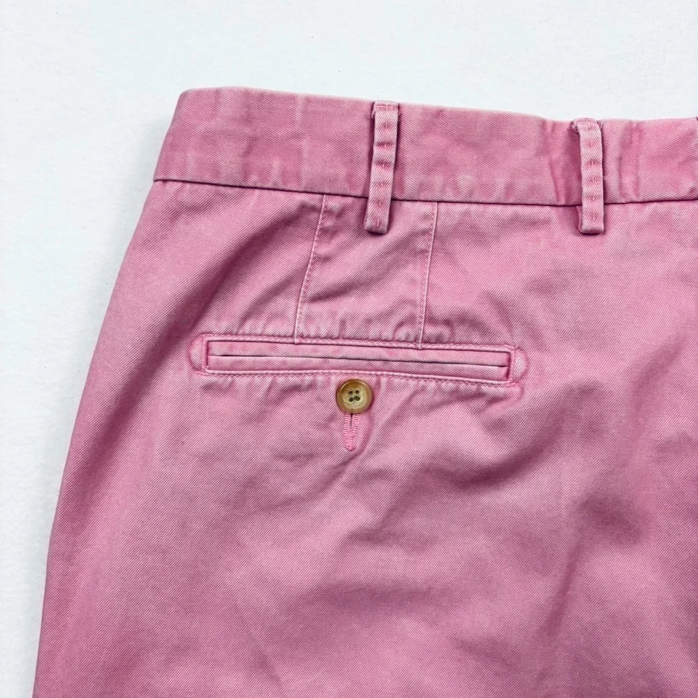 Peter Millar Pink Flat Front Chino Golf Walking‎ Cotton Shorts Size 36